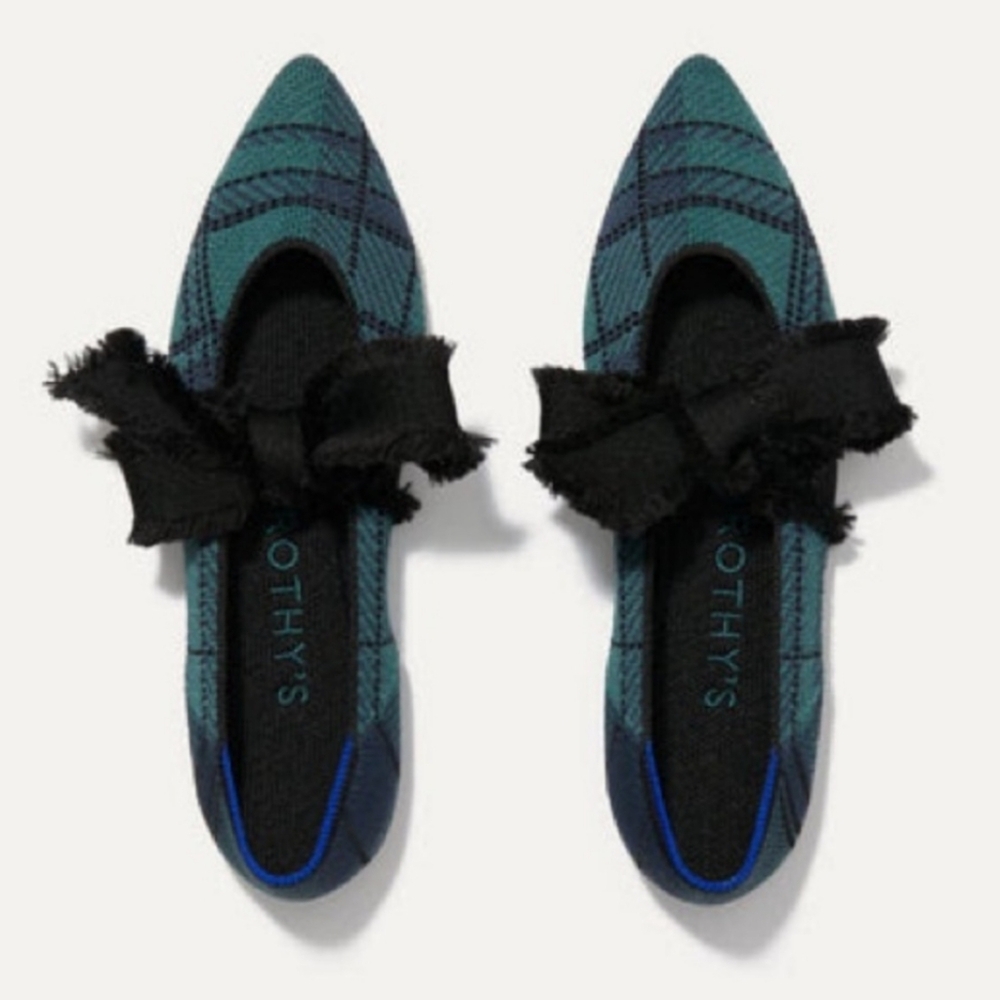 Rothy’s Pine Plaid Mary Jane Shoes